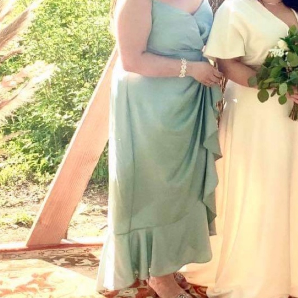 City Chic Soft Blue Ruffle Maxi Dress - Picture 3 of 14